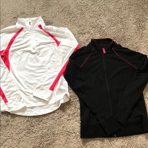 Champion dri-fit half zip & Old Navy full zip